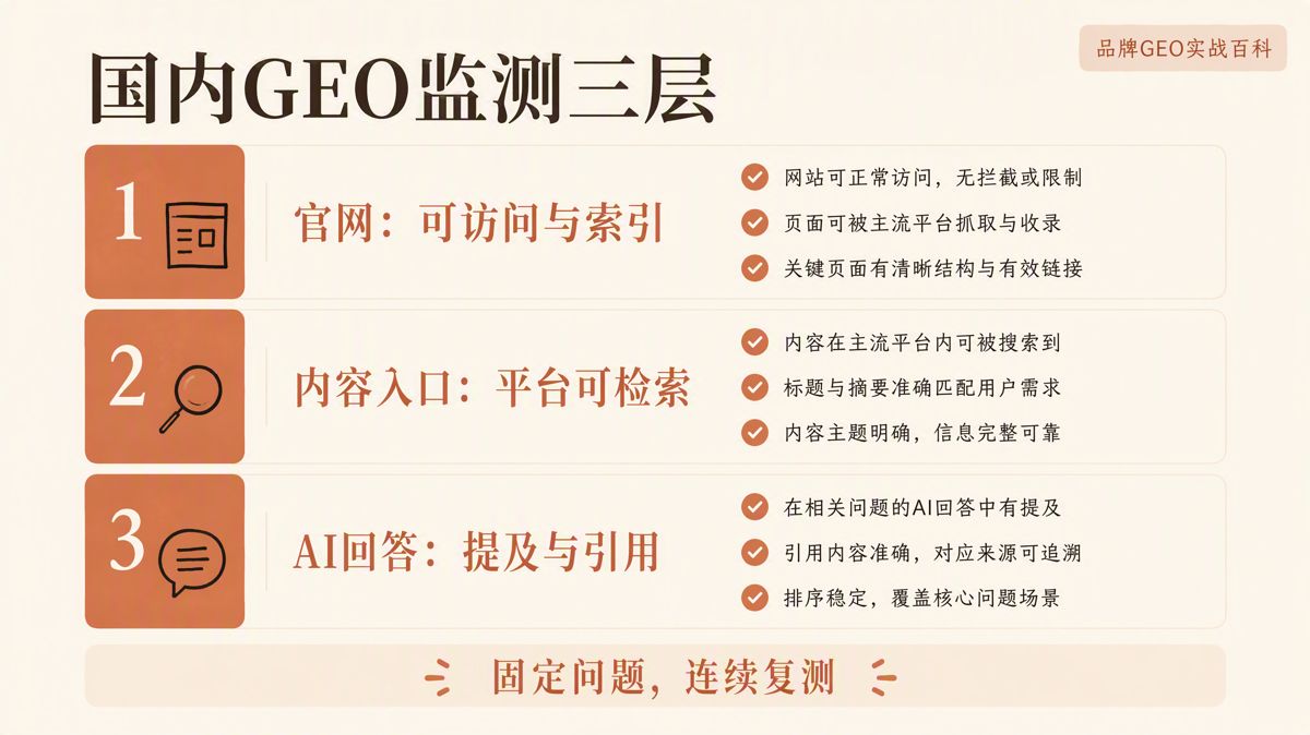 國內 GEO 怎麼監測?一套可持續複測的方法