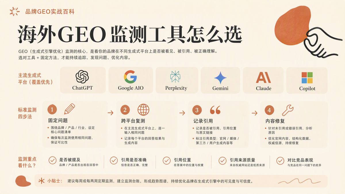 海外 GEO 監測工具怎麼選?先做基線,再談付費