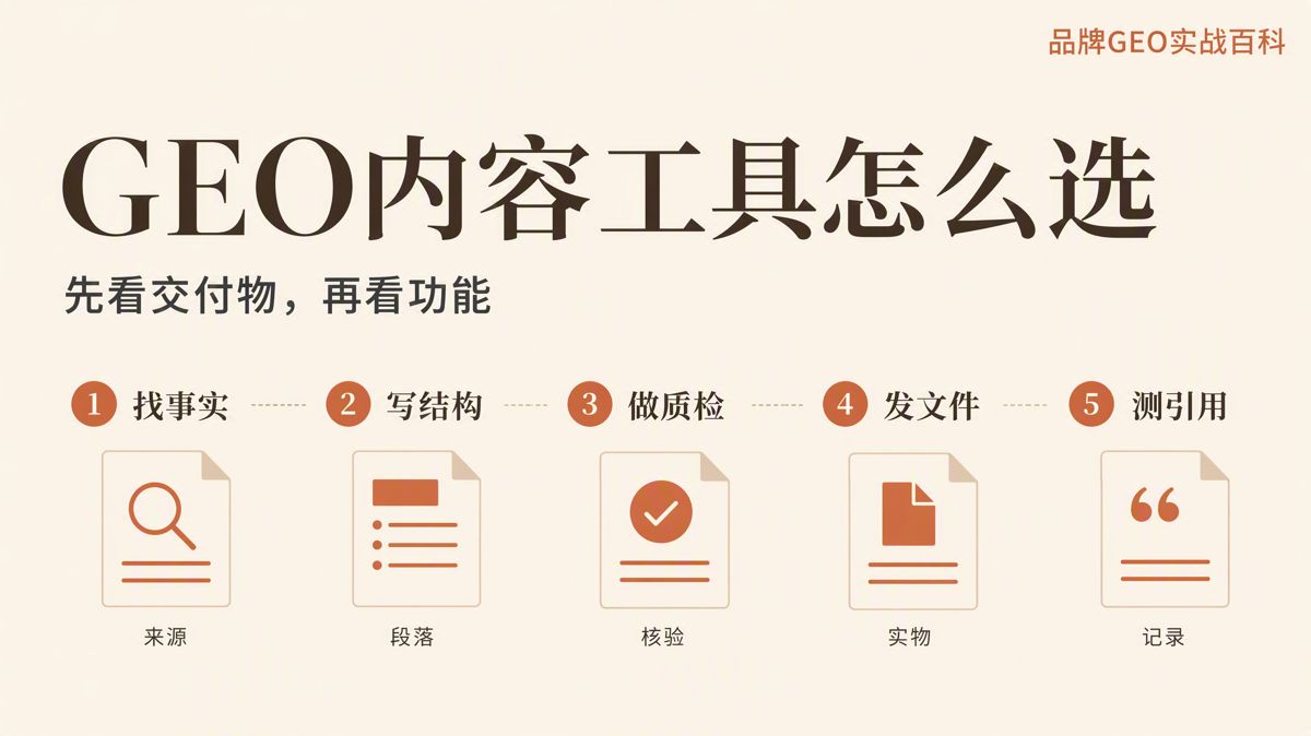 GEO內容生產工具怎麼選？先驗收交付物