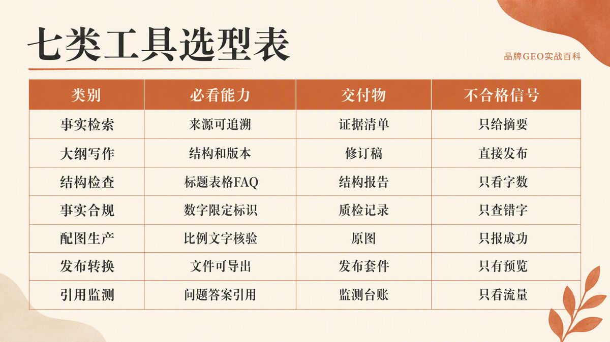 GEO內容生產工具怎麼選？先驗收交付物
