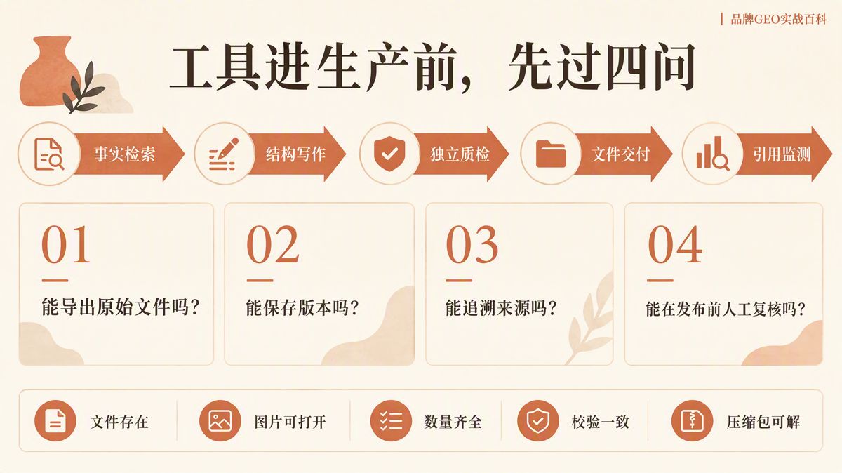 GEO內容生產工具怎麼選？先驗收交付物