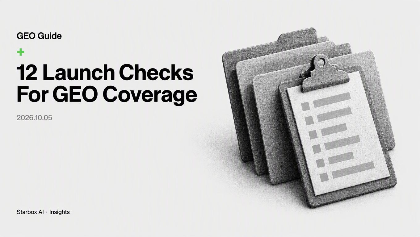 12 Pre-Launch Checks for Multi-Source GEO Coverage