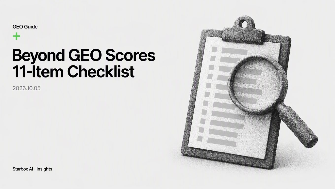 Don't Rely on a GEO Score: An 11-Item Pre-Launch Checklist