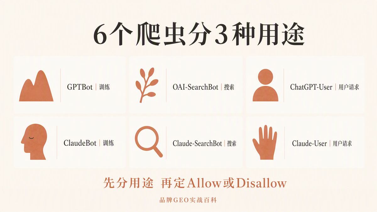 GPTBot和ClaudeBot怎么配?先分清三类访问