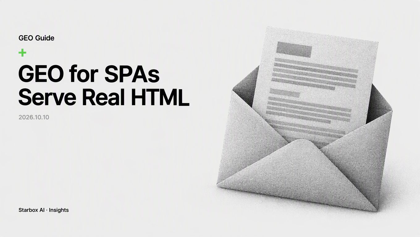 GEO for SPAs: Put Your Real Content in the Initial HTML