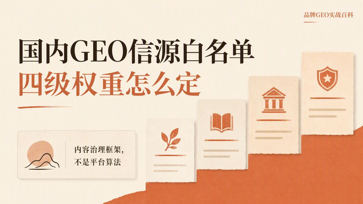 國內GEO信源白名單：四級權重怎麼定